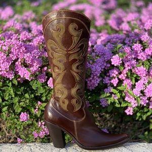 Vintage Leather Boots THIN CALVES